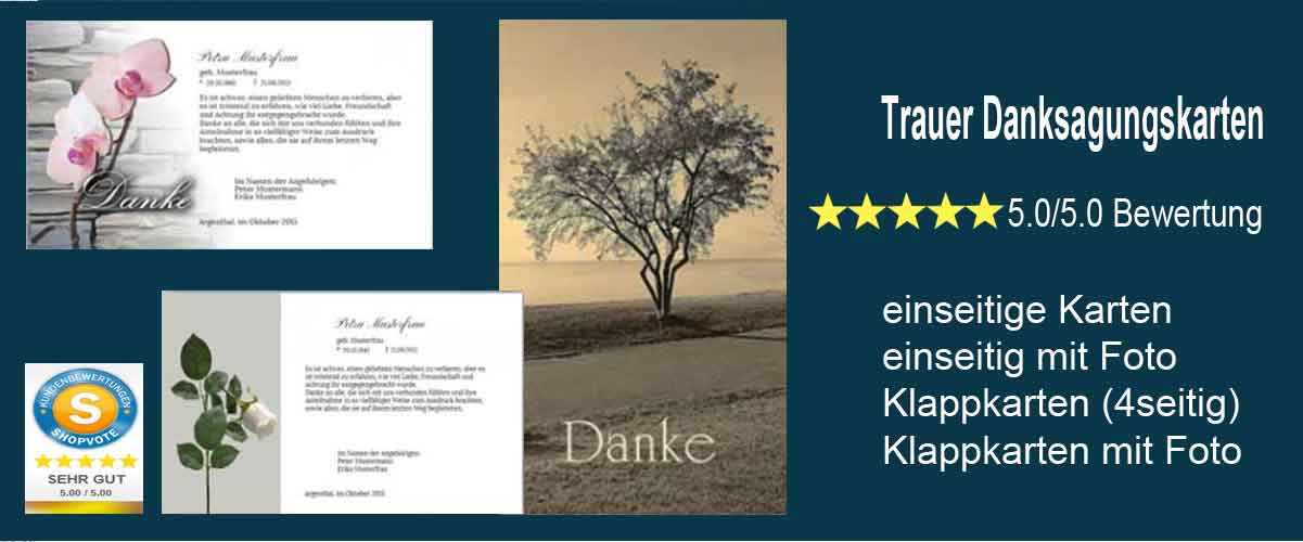 Logo Trauer Danksagungskarten